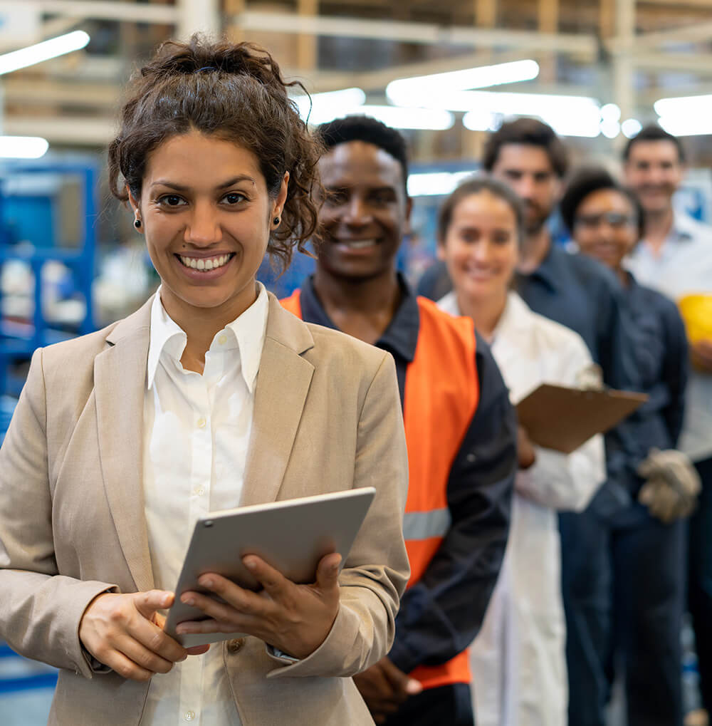 people standing in line different jobs